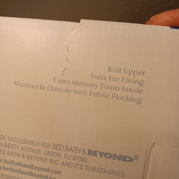 Nestwell BBB women's chenille knit memory foam slippers sz Small / 5 - 6 - NEW - Picture 12 of 16